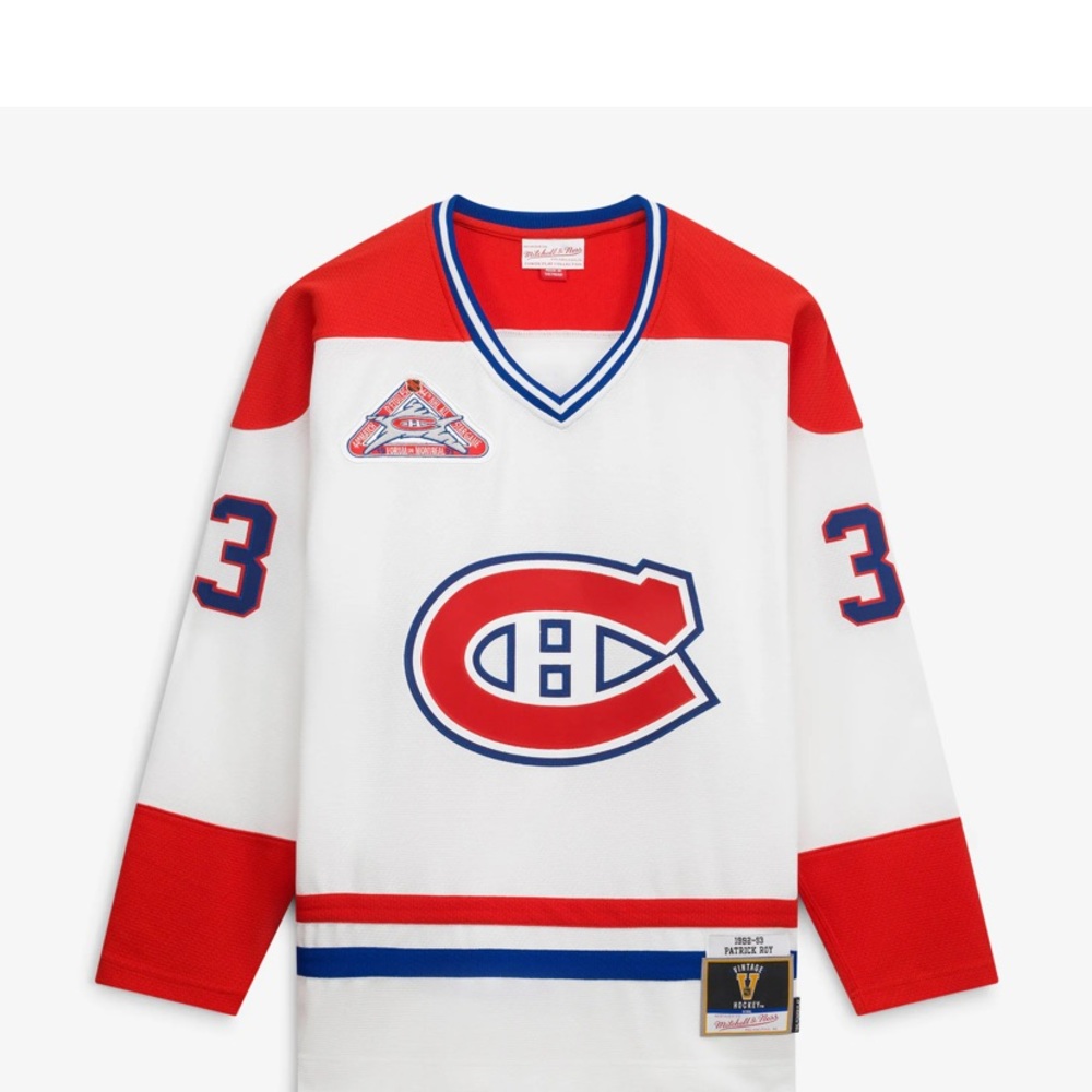 Patrick Roy Montreal Canadiens Mitchell & Ness 1992 Power Play Jersey - White